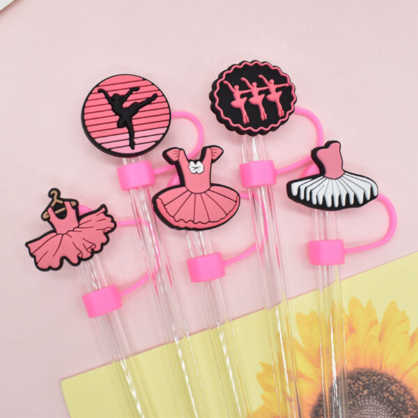 Wholesale Random 10pcs 8/10MM Ballet Series Dust Plug Straw Accessories
