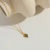 Wholesale Elegant Luxurious Classic Style Geometric Letter High Heel Copper Enamel Plating Inlay Zircon 14k Gold Plated Pendant Necklace