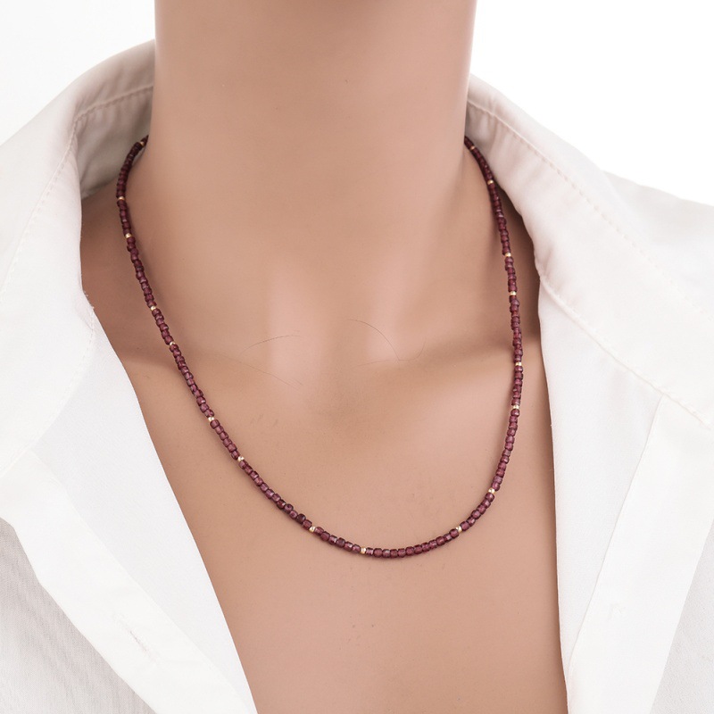 Wholesale Colorful natural stone necklace
