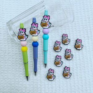 Wholesale Cross-Border Hot-Selling New Product: Pumpkin Flower Ghost Silicone Cartoon Beads Beads Factory Wholesale Ready Stock