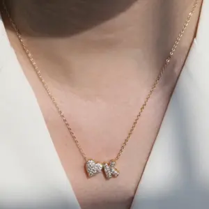 Hot Sale 18K Brass Inlaid Zirconium Balloon Bubble 26 English Letters Name Pendant Fashion Necklace