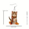 Wholesale Halloween Thanksgiving Cat Acrylic Earrings