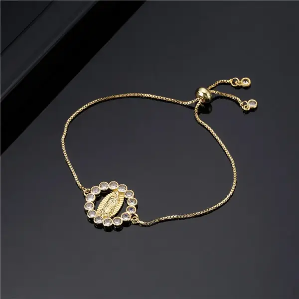 Wholesale Fashion Geometric Copper Zircon Bracelets In Bulk
