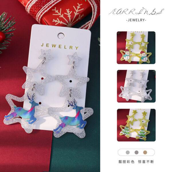 Wholesale Openwork star earrings