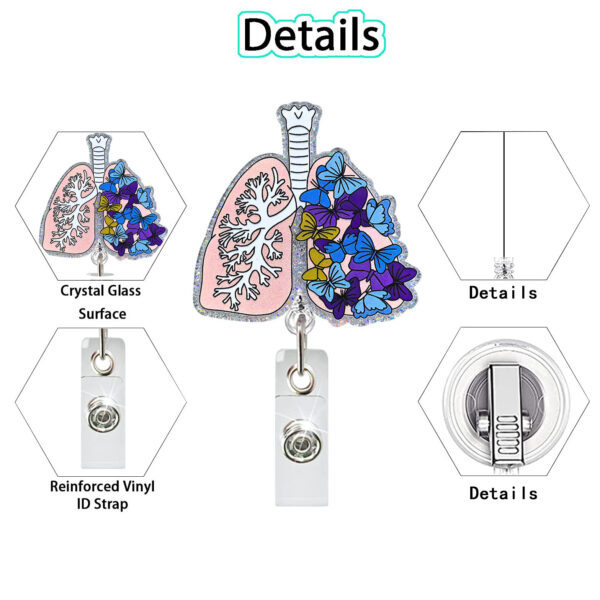 Wholesale Cross-border labeling into the warehouse new heart organ documents easy pull easy buckle decorative telescopic badge clip