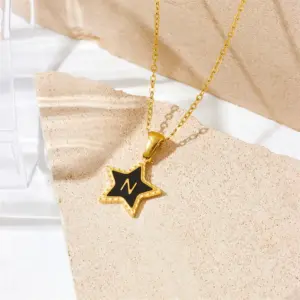 N Letter Gold Necklace