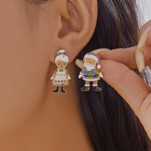 #4 Christmas Diamond-Studded Old Man and Woman