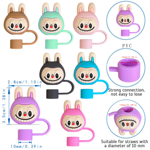 Wholesale 10mm straw cap 7 pull cloth series for Stanley water cup cross-border explosions dustproof straw plug