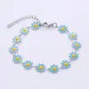 Bohemian Flower 304 Stainless Steel 18K Gold Plated No Inlaid Stainless Steel Bracelets In Bulk