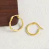 1 Pair Hip-Hop Simple Style Solid Color Plating 304 Stainless Steel Earrings