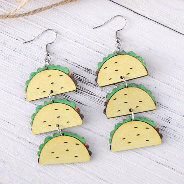 oly-b0c02aaa346fb3e794625401200eee58 Wholesale Colorful tortilla straw hat colorful jar double-sided earrings