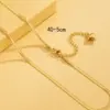 Wholesale 304 Stainless Steel Titanium Steel Solid Color Vacuum Plating Real Gold Plated 18K Gold Hip-Hop Waterproof Non Tarnish Blade Chain Necklace