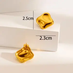 Wave Square 3-Gold