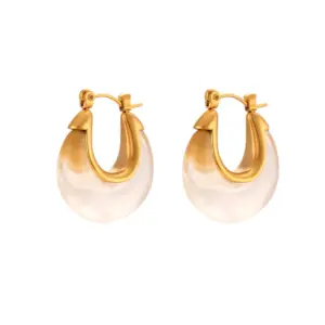 round Acrylic Earrings-Transparent