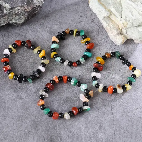 Wholesale Simple Style Geometric Agate No Inlaid Natural Stone Bracelet In Bulk