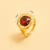 Wholesale 304 Stainless Steel Solid Color PVD Coated Zircon Golden Plated Luxurious Jewelry Set