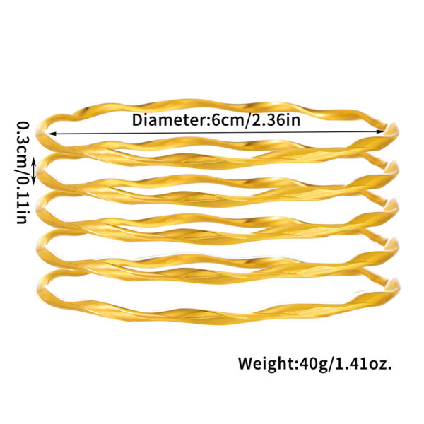Wholesale Live Hot Mobius Bracelet suit Green Ring Gold Niche Design Simple Irregular Bracelet Bracelet for Women