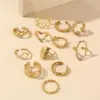 Wholesale Jewelry Retro Devil's Eye Star Heart Shape 304 Stainless Steel Open Rings