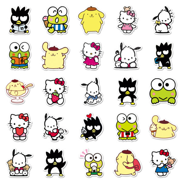 Wholesale 51 Sanrio Cartoon Cute Kulomi Pudding Dog Parchal Dog Trunk Water Cup Guitar Skateboard Sticker