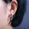 Wholesale Fashion Animal Copper Artificial Gemstones Earrings