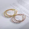 Wholesale PVD Coated 18K Gold Plated Geometric Stainless Steel Fashion Waterproof Non Tarnish Earrings