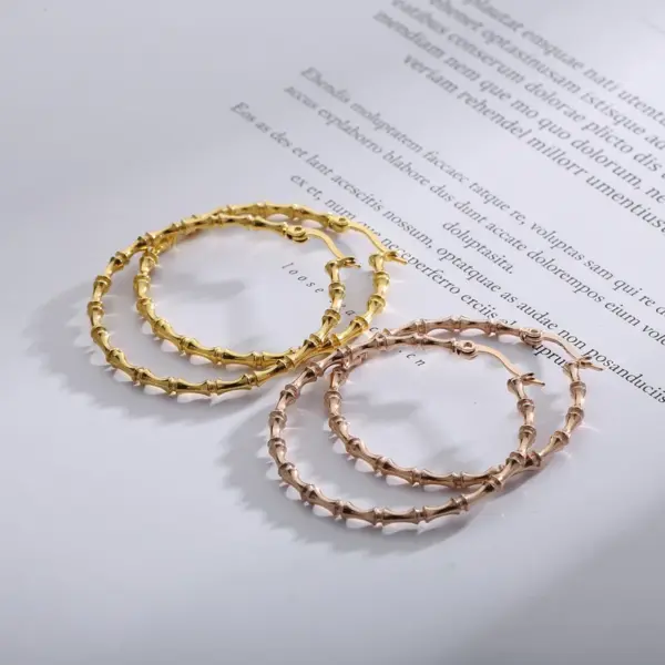 Wholesale PVD Coated 18K Gold Plated Geometric Stainless Steel Fashion Waterproof Non Tarnish Earrings