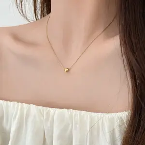 Gold & Small Love Heart Simplicity Necklace