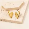 Wholesale Ion Plating (IP) Real Gold Plated 18K Gold Heart Shape 304 Stainless Steel Simple Style Classic Style Waterproof Non Tarnish Ear Studs