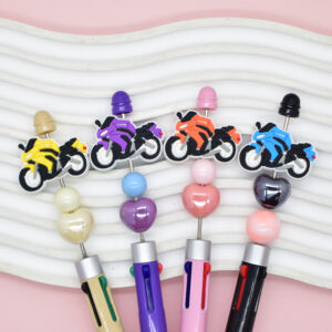 Wholesale Random 100pcs Motorcycle Beads PVC Soft Rubber Beads