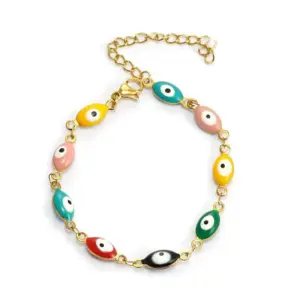 Oval Mixed Color Necklace 45 5cm