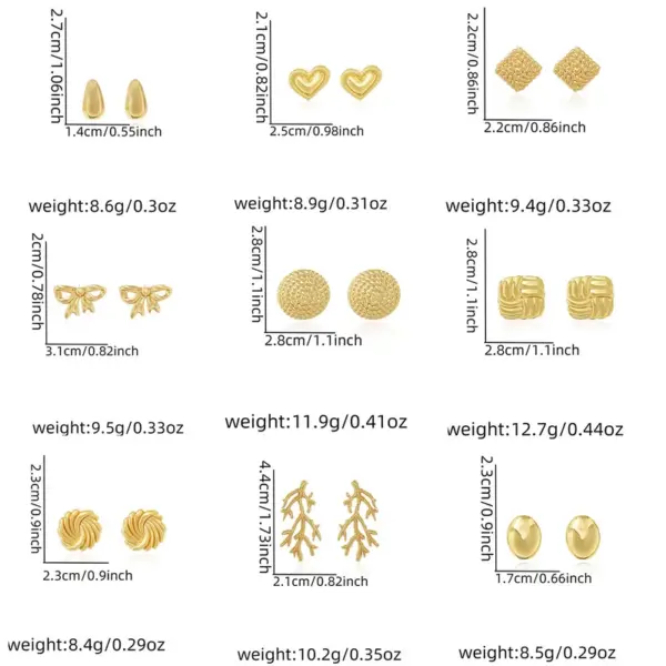 1 Pair Elegant Simple Style Geometric 304 Stainless Steel Stainless Steel Earrings