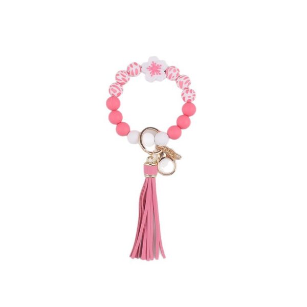 Wholesale Silicone Bracelet Daisy European and American Cross-Border Jewelry Silicone Keychain Flower Bracelet Bracelet