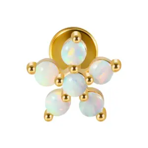 Gold/1.3*1.1cm-6 PCs Op17 / 1.2x8mm