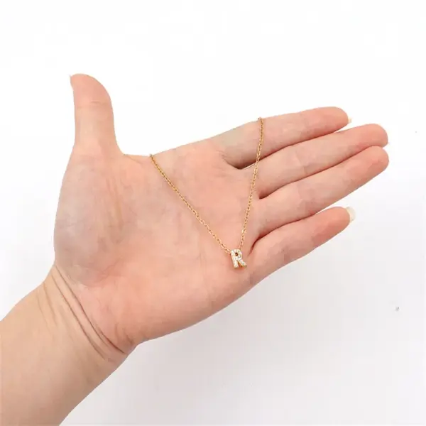 Wholesale 201 Stainless Steel Copper Letter Pendant Necklace