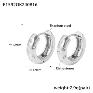 F1592-Steel Earrings Ke64633-K
