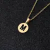 Wholesale Jewelry Simple Style Letter Stainless Steel 18K Gold Plated Plating Necklace
