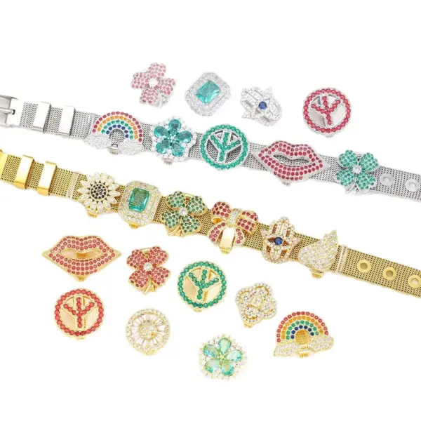 Wholesale New Stainless Steel 10mm Strap Bracelet Women's Exquisite Small DIY Bracelet Bracelet Creative Popular Bracelet