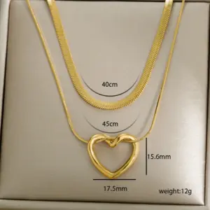 Double-Layer Hollow Heart / Gold