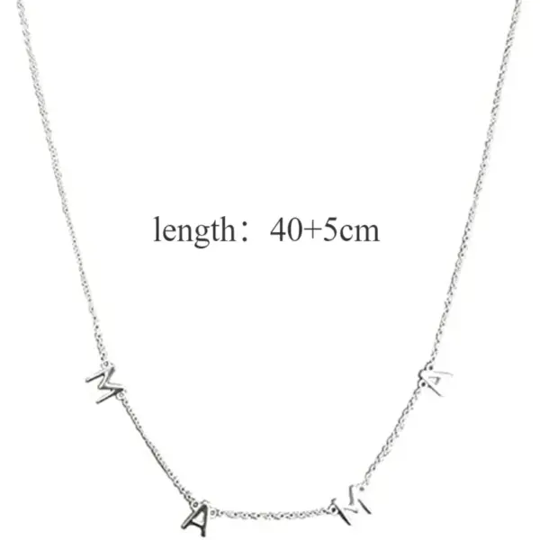 Wholesale Copper Letter Casual Shiny Cable Chain Gold Silver Necklace