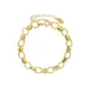 Wholesale PVD Coated Real Gold Plated 18K Gold Geometric 304 Stainless Steel Fashion Waterproof Non Tarnish 304 Stainless Steel Bracelets