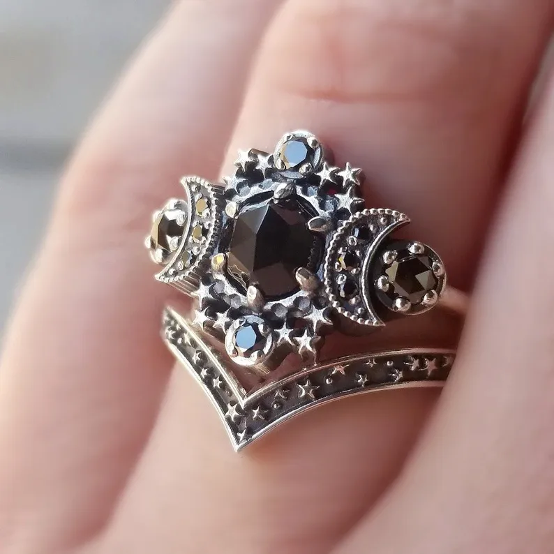Wholesale Retro Star Zircon Alloy Wholesale Rings