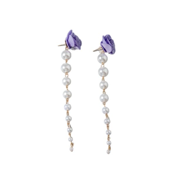 Wholesale Fabric rose flower earrings