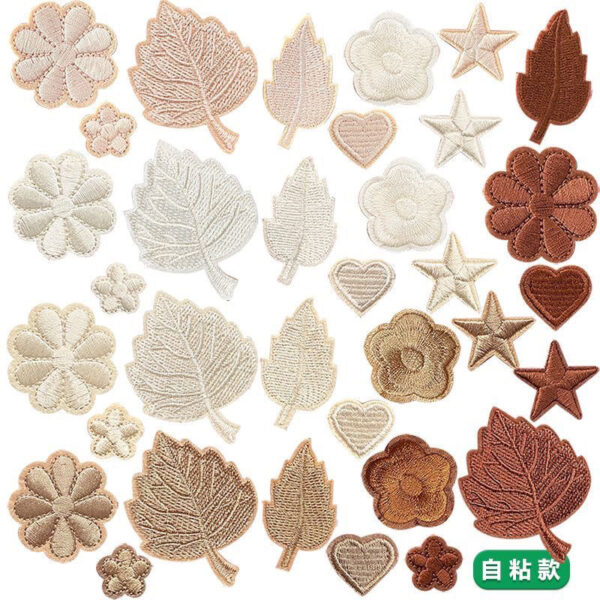 Wholesale Non-sewing Self-adhesive Embroidery Patch Sticker Clothes Down Jacket Pants Hat Decorative Sticker Seamless Repair Hole Embroidery Applique