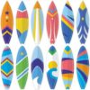 Wholesale Summer Surfboard Beach Sign Hollow Paper Wall Decoration Hawaiian Party Supplies Tropical Bar Sign Pendant