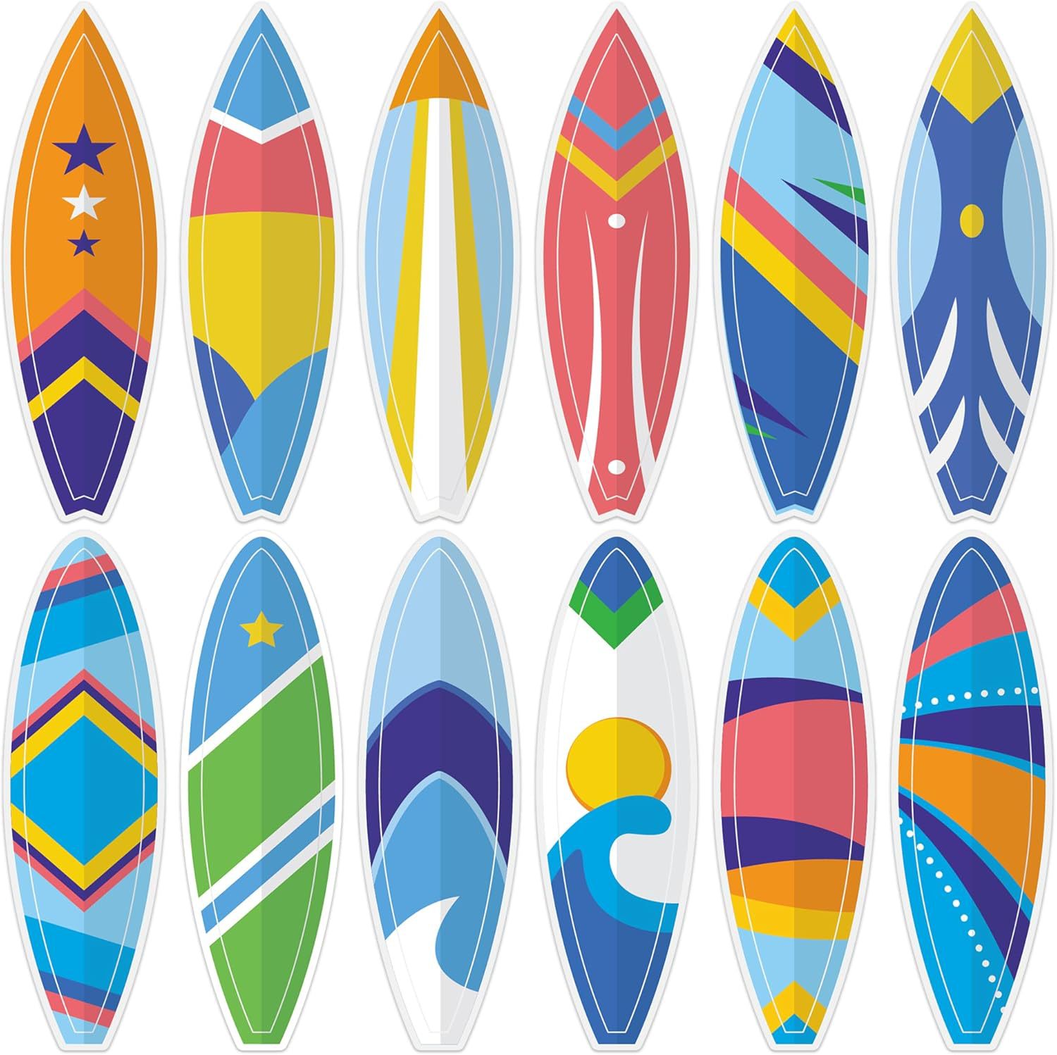 Wholesale Summer Surfboard Beach Sign Hollow Paper Wall Decoration Hawaiian Party Splies Tropical Bar Sign Pendant