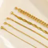 Wholesale Simple Style Geometric Solid Color Stainless Steel Plating Chain Bracelets