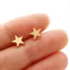 Wholesale PVD Coated 18K Gold Real Gold Plated Star Heart Shape 304 Stainless Steel IG Style Cute Sweet Waterproof Non Tarnish Ear Studs