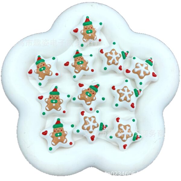Wholesale Christmas gingerbread man star beads scattered