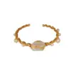 Wholesale Retro Freshwater Pearl Copper Bracelets Bangle In Bulk