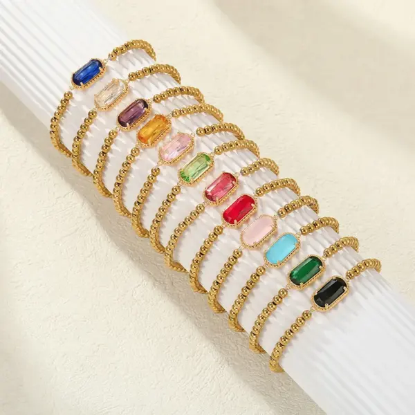 Classic Style Commute Geometric 304 Stainless Steel Bangle In Bulk